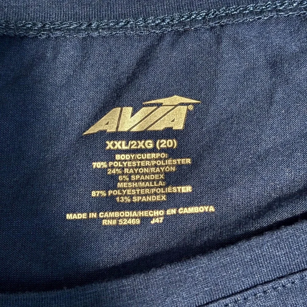 Avia Womens XXL Blue Loose Fit Short Sleeve Tee Casual Comfort Lounge Top - Picture 2 of 5